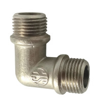 Угольник латунный никель/профи 1/2