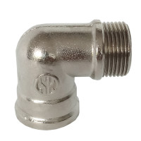 Угольник латунный никель/профи с бортиком 3/4