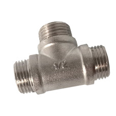 Трійник латунний нікель/профі 1/2