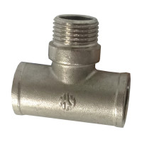 Трійник латунний нікель/профі 1/2