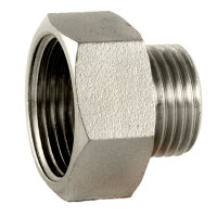 Перехідник латунний нікель/профі 1/2