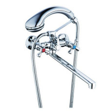 Змішувач для ванної буксовий картр. перем довгий плоский гусак WEZER DML7-B827 1/10