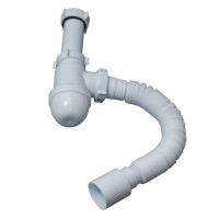 Напівсифон Тюльпан з єврошлангом пласт. випуск 40/50 ящик LN 00.01 1/25