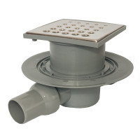 Трап CONFLUO DROPS-2 15 х 15 горизонтальный два подключения