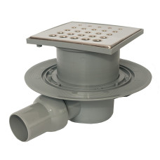 Трап CONFLUO DROPS-2 15 х 15 горизонтальный два подключения