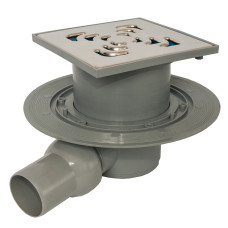 Трап CONFLUO SQUARE-1 15 х 15 горизонтальный без фланца