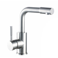 Змішувач для умивальника Г-подібний гусак НЕРЖ. Ø35 WEZER EKO1B-01 1/10