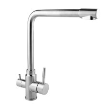 Змішувач для кухні Г-гусак з підключенням фільтра НЕРЖ. Ø35 WEZER EKO4C-01F 1/10