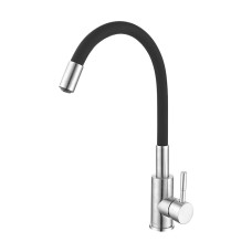 Змішувач для кухні силіконовий чорний гусак НЕРЖ. Ø35 WEZER EKO4X-01B 1/10