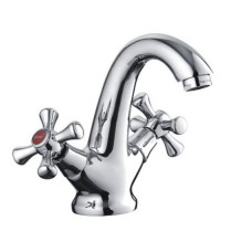 F10732-B (H732) Змішувач для умивальника буксовий литий гусак шпилька FRAP 1/10