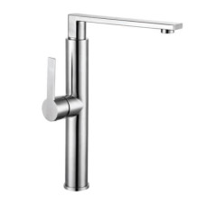 F10899-1 (H899) Змішувач для умивальника НЕРЖ. поворотний високий гусак гайка  Ø35 FRAP 1/10