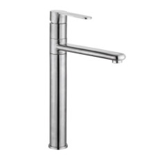 F10899 (H899) Змішувач для умивальника НЕРЖ. поворотний високий гусак гайка  Ø35 FRAP 1/10