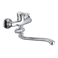 F2114-B (H14) Змішувач для ванної довгий вигнутий гусак карт.перекл Ø35 FRAP 1/10