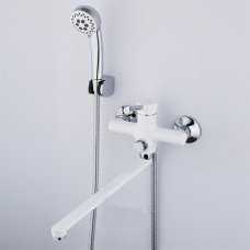 F2244-8 Змішувач для ванни довгий гусак білий/хром Ø35 FRAP 1/10