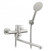 F2248 Змішувач для ванни нержавіюча сталь довгий гусак картридж Ø35 FRAP