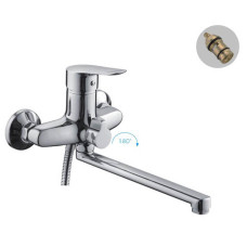 F22703-B (H703) Змішувач для ванної довгий гусак букс.перекл Ø40 FRAP 1/10