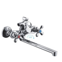 F22731-B (H731) Змішувач для ванної буксовий довгий гусак букс.перекл FRAP 1/10