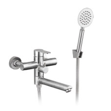 F22801(H801) Змішувач для ванни НЕРЖ. довгий гусак гайка  Ø35 FRAP 1/8