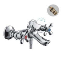 F32731-B (H731) Змішувач для ванної буксовий  короткий литий гусак букс. перек.FRAP 1/10