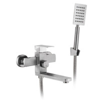 F32802 (H802) Змішувач для ванни НЕРЖ. короткий гусак  Ø35 FRAP 1/8