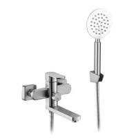 F32805 (H805) Змішувач для ванни НЕРЖ. короткий гусак гайка  Ø35 FRAP 1/8