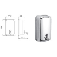 Дозатор для рідкого мила настінний хром 800мл Frap F402 1/40