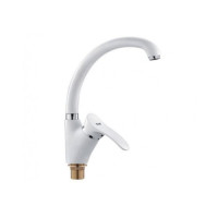 F4101-12 (F41) Змішувач для кухні U гайка Ø40 білий FRAP 1/10