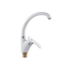 F4101-12 (F41) Змішувач для кухні U гайка Ø40 білий FRAP 1/10