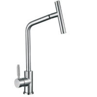 F44899 (H899) Смеситель для кухни НЕРЖ. гибкий Г-гусак гайка Ø35 FRAP 1/10