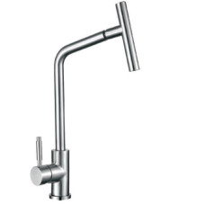 F44899 (H899) Змішувач для кухні НЕРЖ. гнучкий Г-гусак гайка Ø35 FRAP 1/10