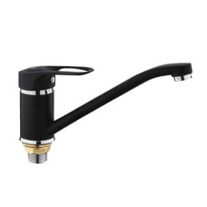F4928-11 (F49) Змішувач для кухні гусак 25см гайка чорний Ø40 FRAP 1/10