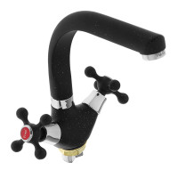 F5408-7 (F54) Змішувач для кухні буксовий чорний гайка FRAP 1/10