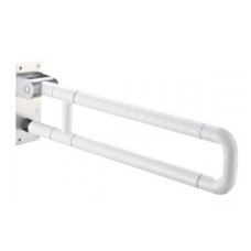 Поручень настінний відкидний для туалету нержавіюча сталь + пластик 62 см 1/10