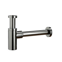 Сифон для умывальника FRAP стакан выход в стену сатин 1/20