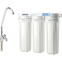 Триступенева система фільтрації під мийку Unicorn FPS 3 пом'якшення з окремим краном 1/4