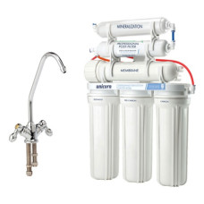 6-ступенева система зворотного осмосу Unicorn FRO-6 з мінералізатором і окремим краном на мийку