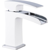 G1007-30 Смеситель для умывальника водопад гайка белый/хром Ø25 Gappo Jacob 1/8