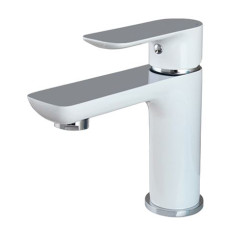 G1048 Змішувач для умивальника гайка білий/хром Ø35 Gappo Noar 1/8