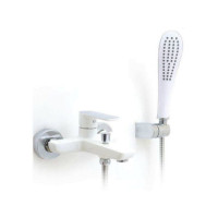 G3048 Смеситель для ванны короткий литой гусак белый/хром Ø35 Gappo Noar 1/8