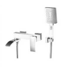 G3207-8 Змішувач для ванни короткий плоский гусак білий/хром Ø35 Gappo Jacob 1/4