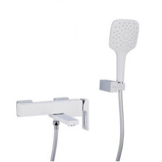 G3217-8 Змішувач для ванни короткий литий гусак білий/хром Ø35 Gappo Futura 1/8