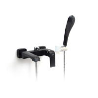 G3250 Змішувач для ванни короткий литий гусак чорний Ø35 Gappo Aventador 1/8