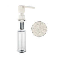 Дозатор рідкого мила вбудований латунь/пластик 300 мл холодний пісочний GAPPO G404-2 1/30