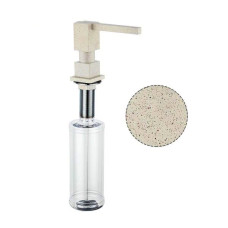 Дозатор рідкого мила вбудований латунь/пластик 300 мл теплий пісочний GAPPO G404-3 1/30