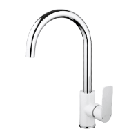 G4048 Змішувач для кухні U гайка білий/хром Ø35 Gappo Noar 1/8