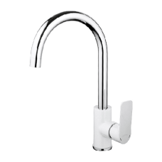 G4048 Змішувач для кухні U гайка білий/хром Ø35 Gappo Noar 1/8