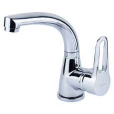 Смеситель для умывальника гусак изогнутый гайка HL Ø35 AQUATICA HL-1A230C