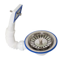 Чашка сифону для мийки з прямокутним переливом Ø115 UNICORN Е155 1/50