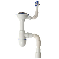 Сифон для мийки з випуском 11/2