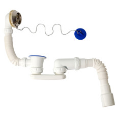 Сифон для ванни з виливом та гофро-з`єдн.Ø40 х Ø40/50-400мм UNICORN S12 1/35